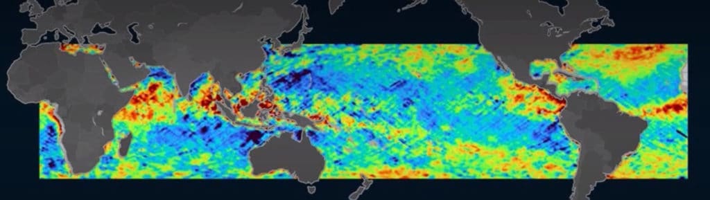 Tracking ocean microplastics from space